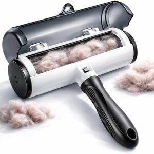 Self-Cleaning Pet Hair Remover, Reusable Lint Roller for Dog & Cat Hair, Sofa, Carpet & Car (BLACK)